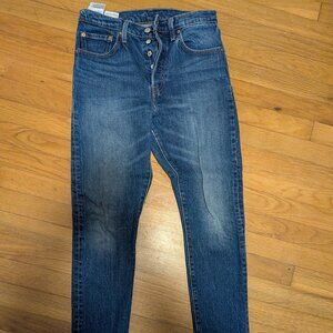 Levi's 501 Skinny High Rise Jeans Blue-Moody Marble 28x28